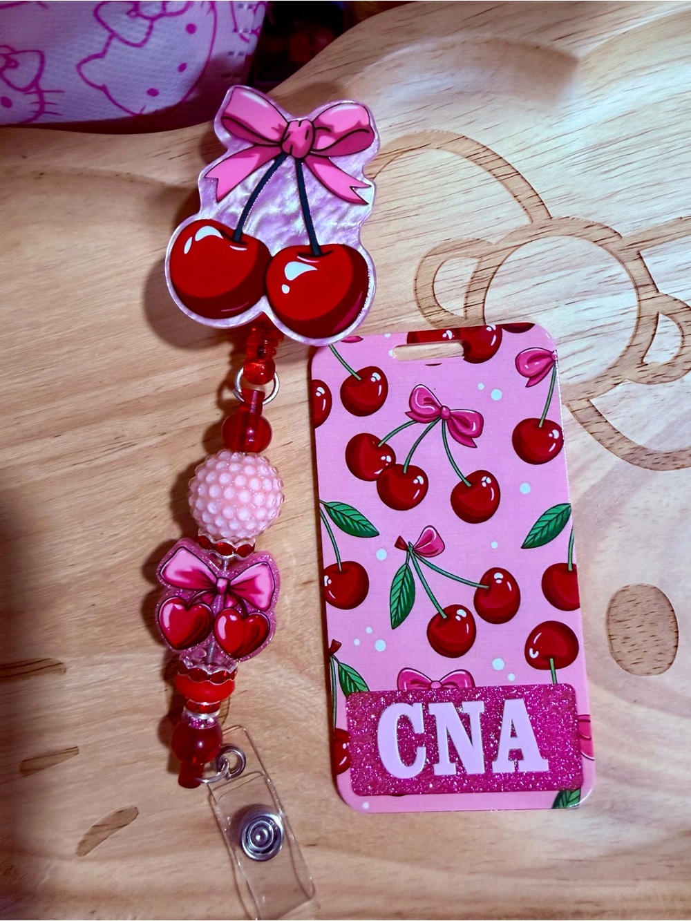 Cherry Badge Reel & Pink Cherry Badge Buddy - CNA